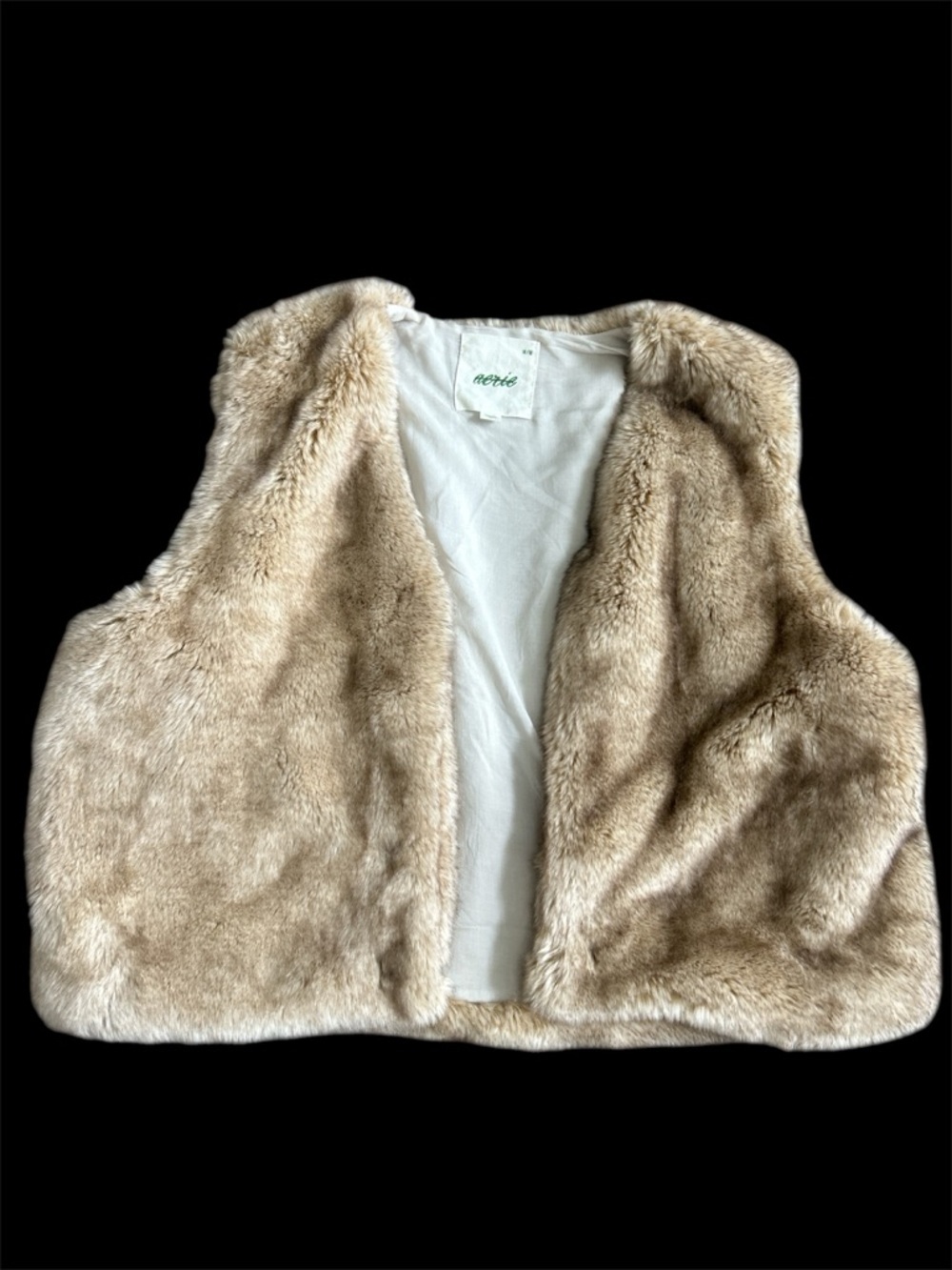 aerie Faux Fur Vest - Light Beige